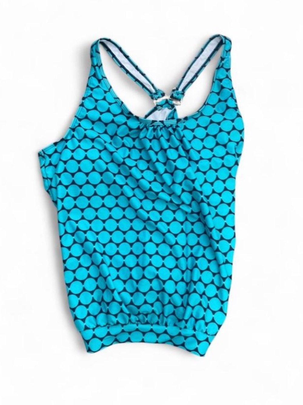 Blue Polka Dot Tankini Top - Brand Unspecified - Picture 3 of 7
